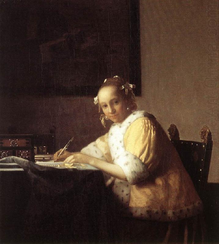 Jan Vermeer A Lady Writing a Letter china oil painting image